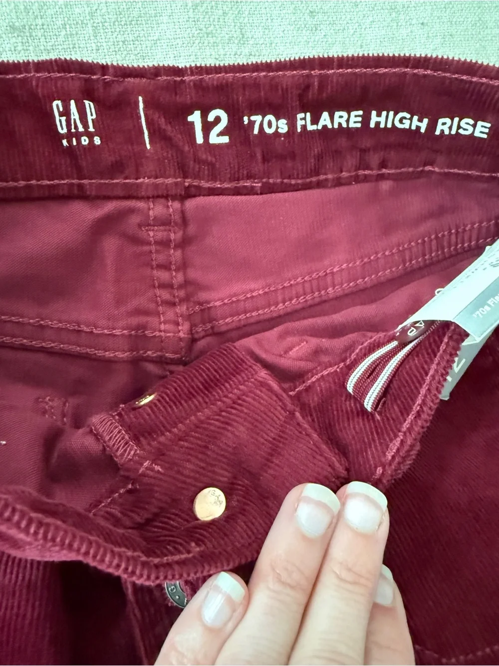 Gap Kids High Rise 70’s Flare size 12